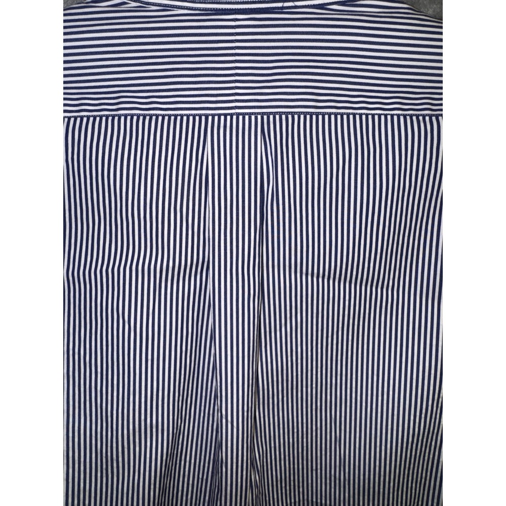 Polo Ralph Lauren Men's Sz M Blue Striped Oxford Custom Fit Button Down Red Pony - Picture 8 of 8